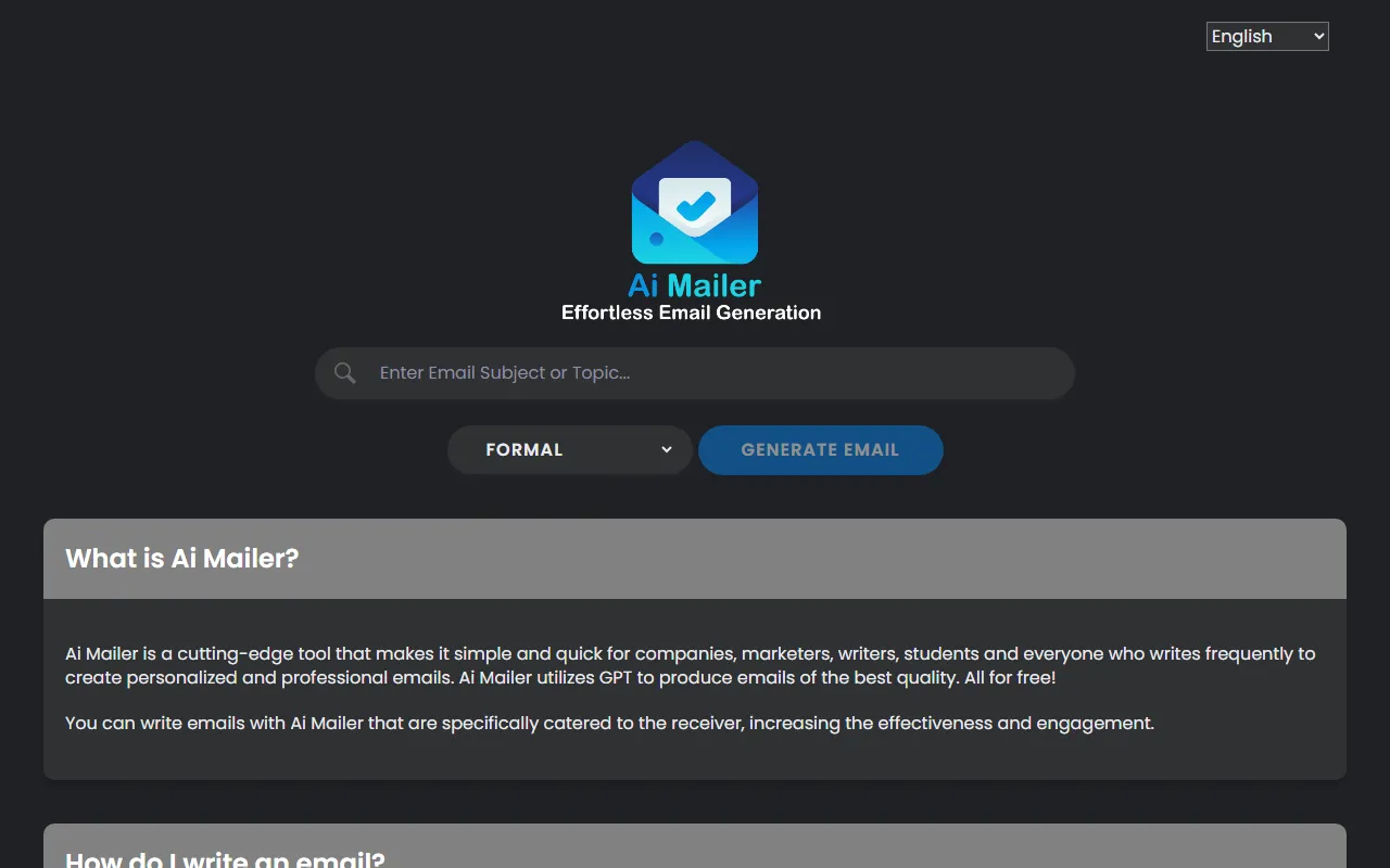 AI Mailer screenshot