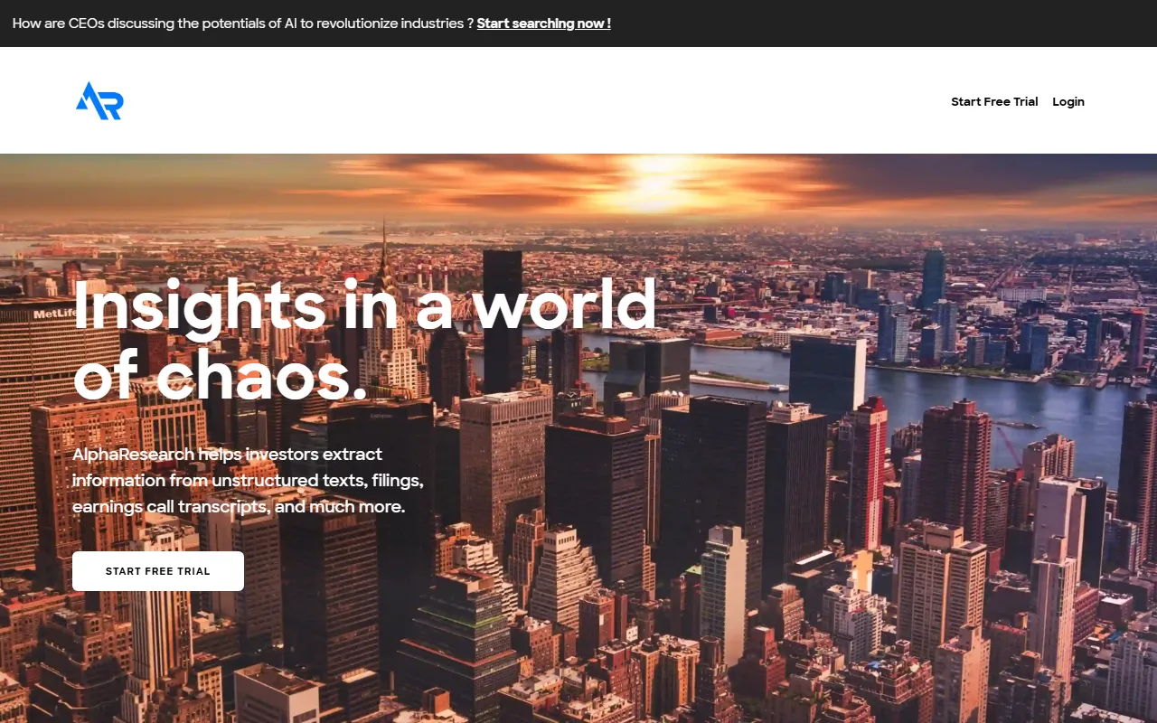 AlphaResearch screenshot