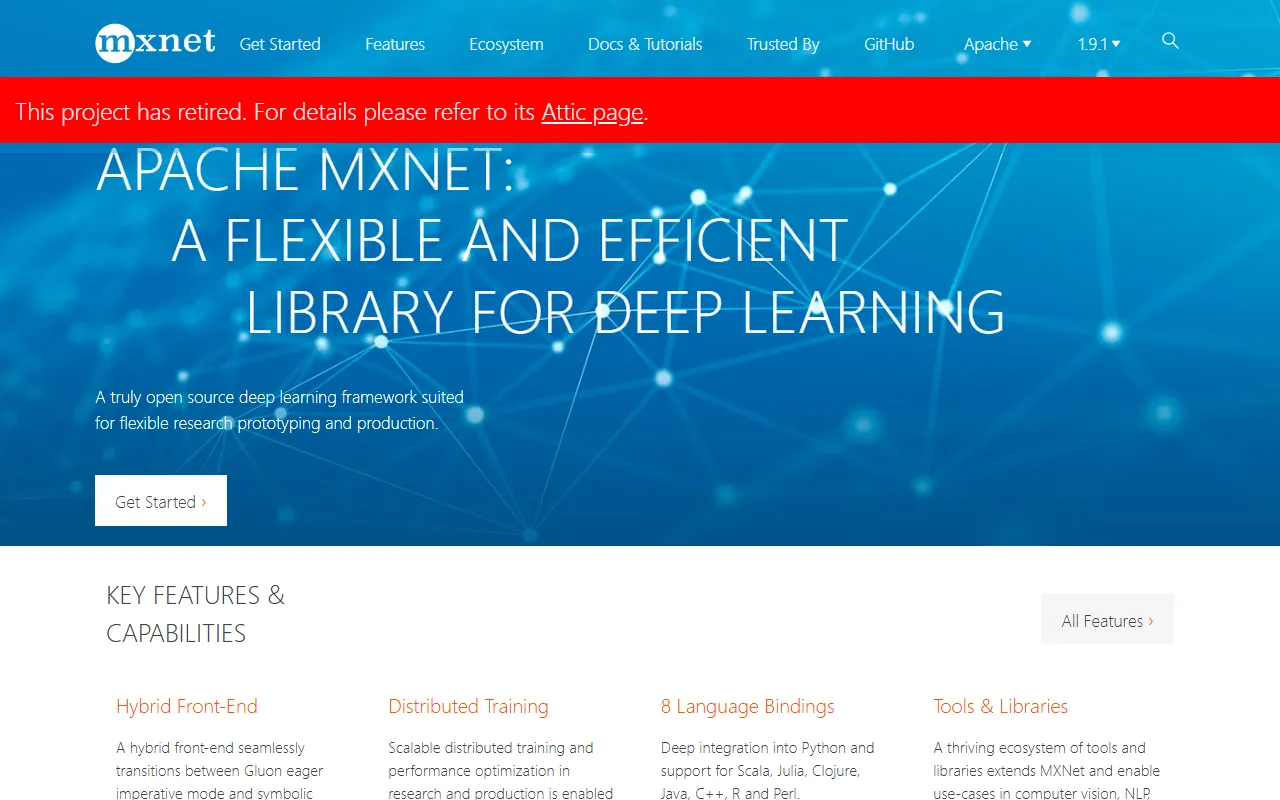 Apache MXNet screenshot
