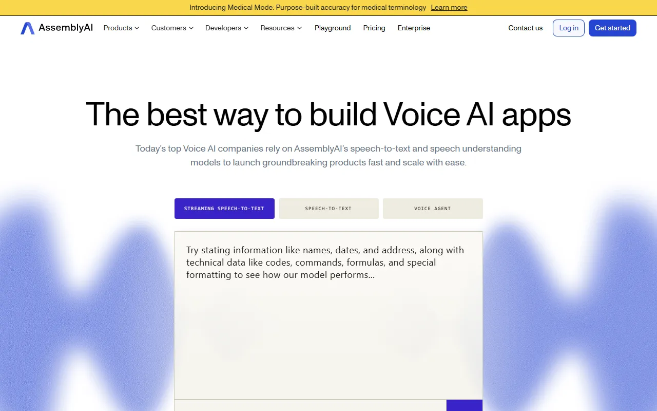 AssemblyAI screenshot
