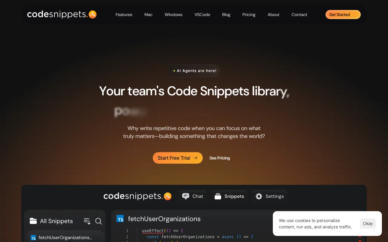 CodeSnippets screenshot