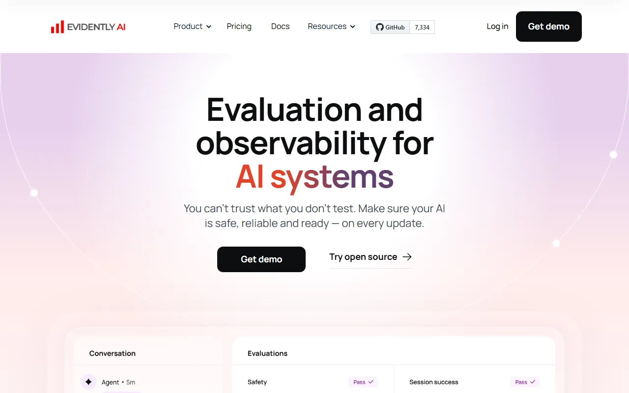 Evidently AI screenshot