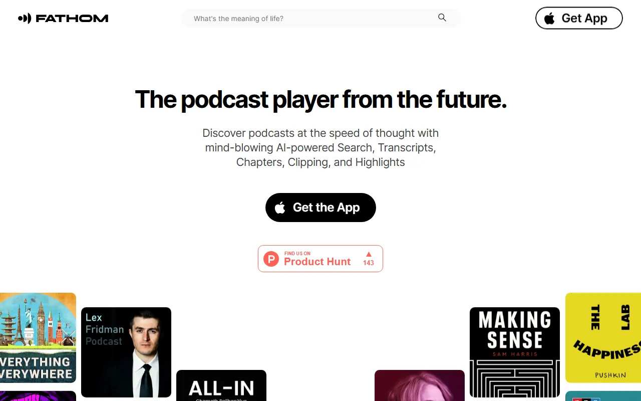 Fathom.fm screenshot