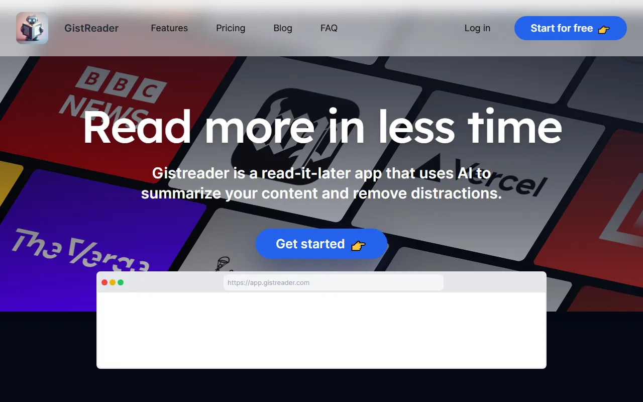 GistReader screenshot