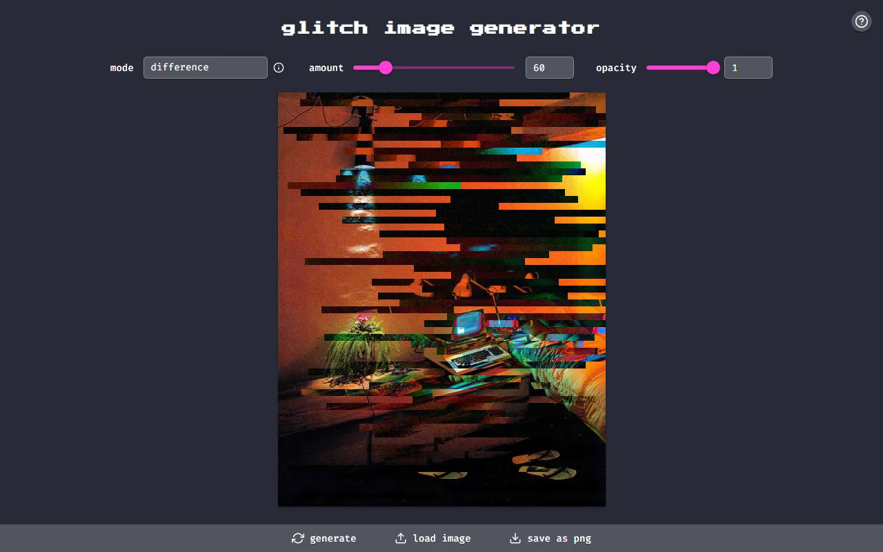Glitch Image Generator screenshot