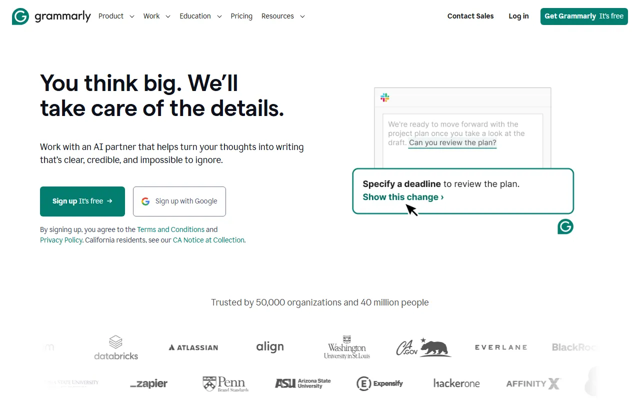 Grammarly screenshot