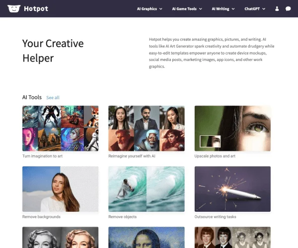 Hotpot.ai screenshot
