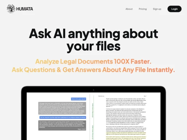 Humata AI screenshot