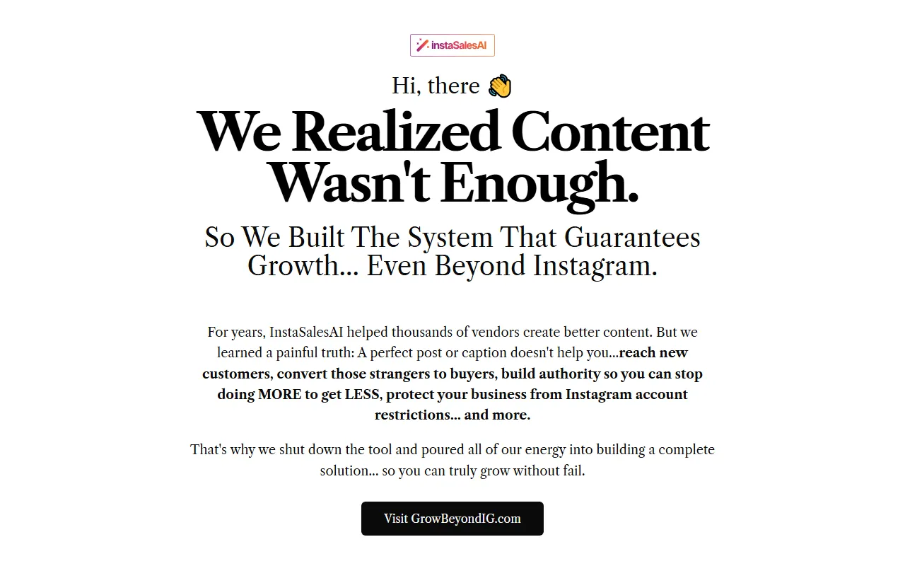 InstaSalesAI screenshot