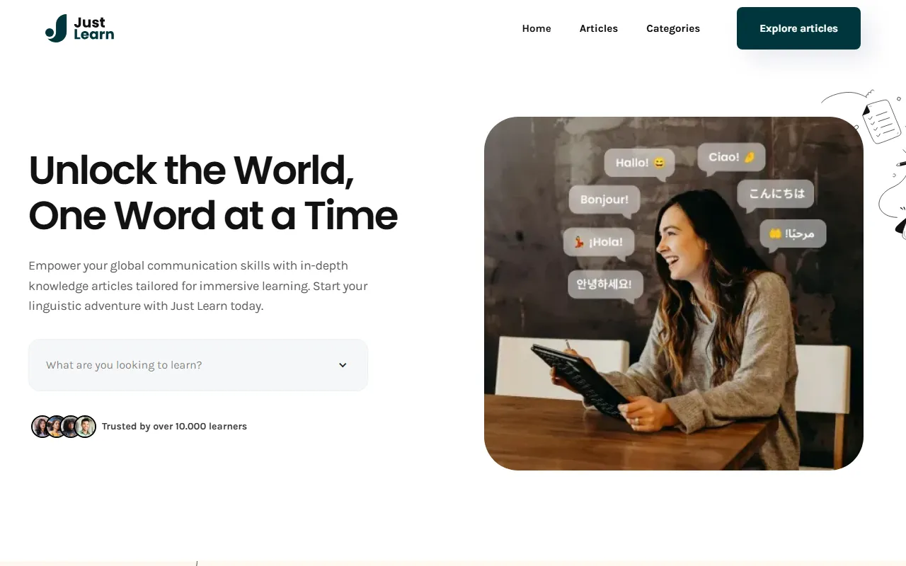 JustLearn screenshot