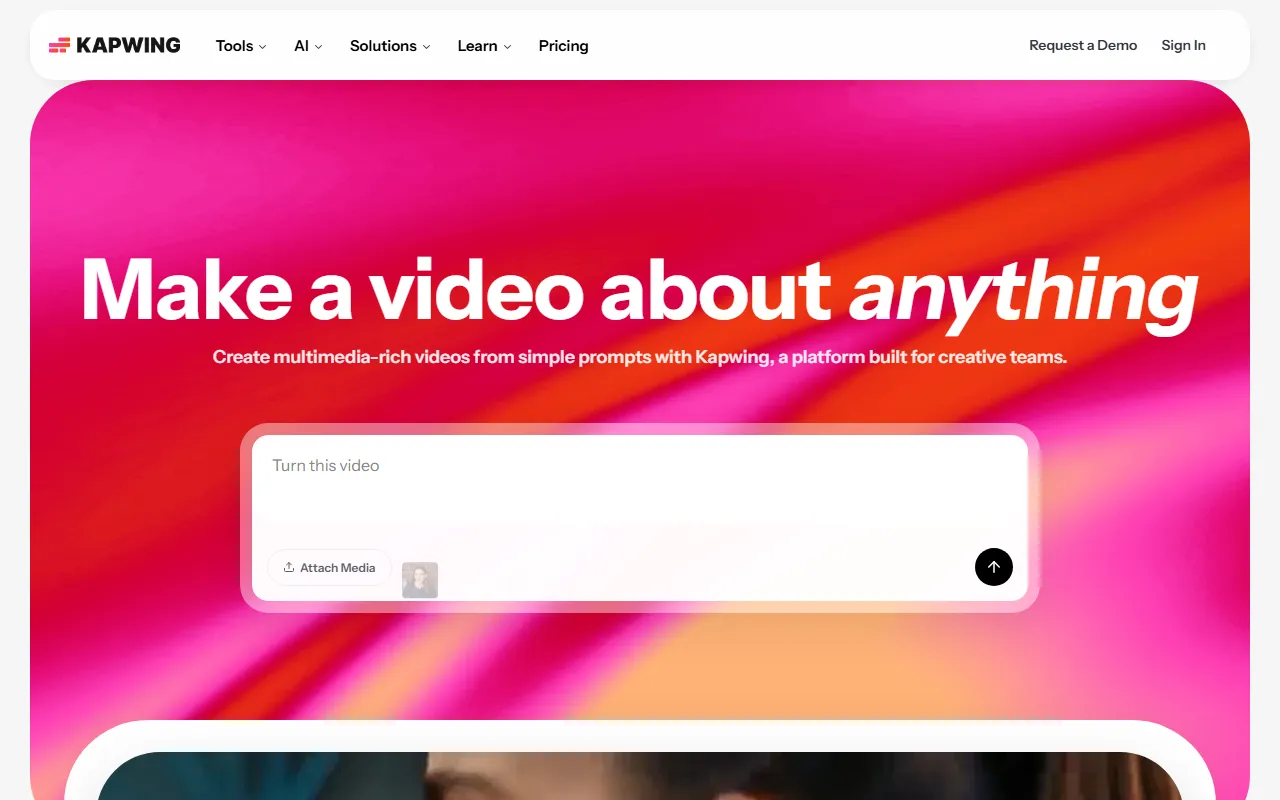 Kapwing AI screenshot