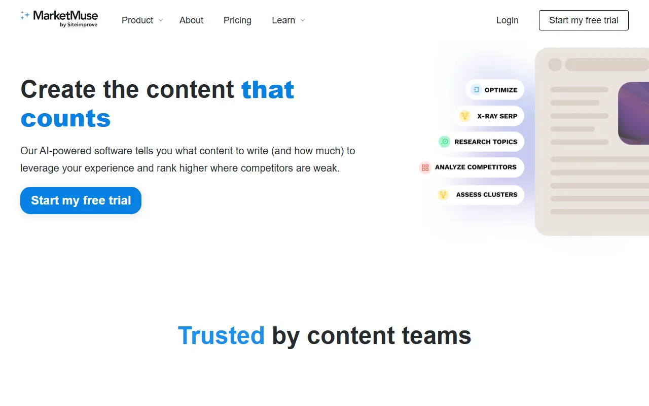 MarketMuse screenshot
