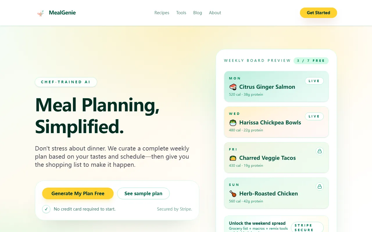 MealGenie screenshot