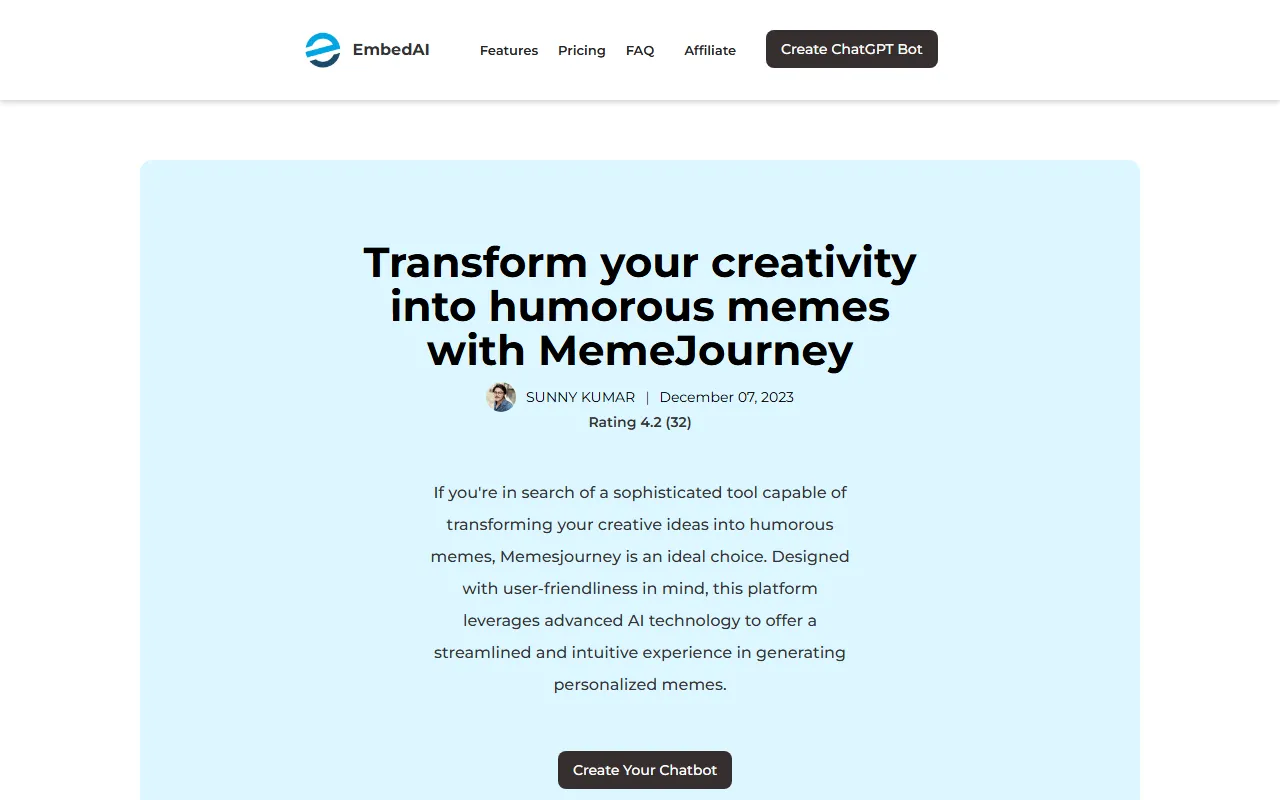 Memejourney screenshot