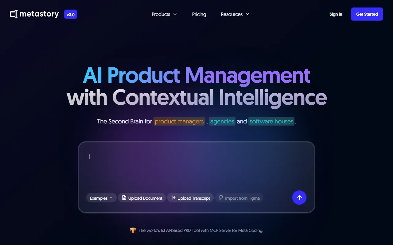 Metastory AI screenshot