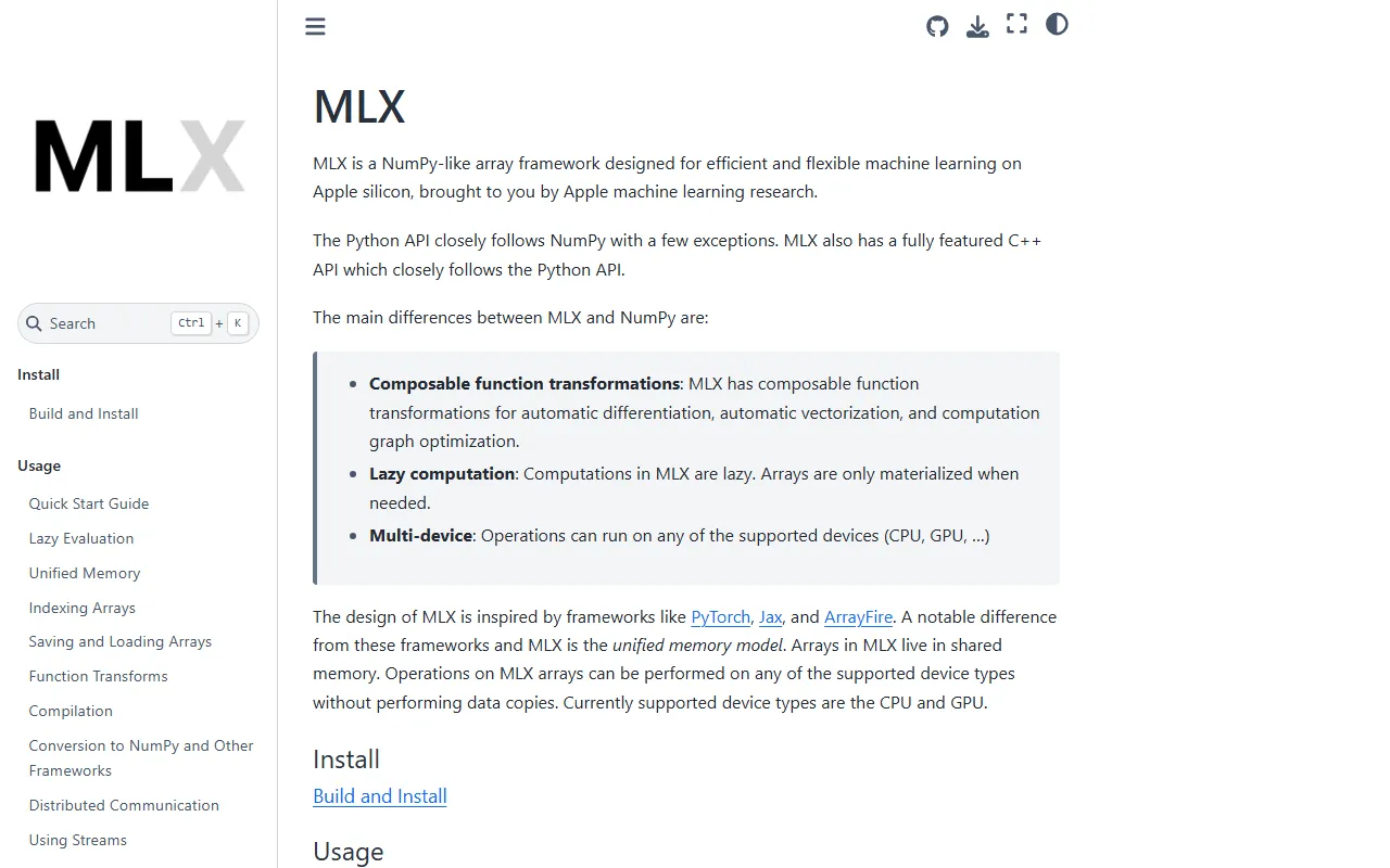 MLX screenshot
