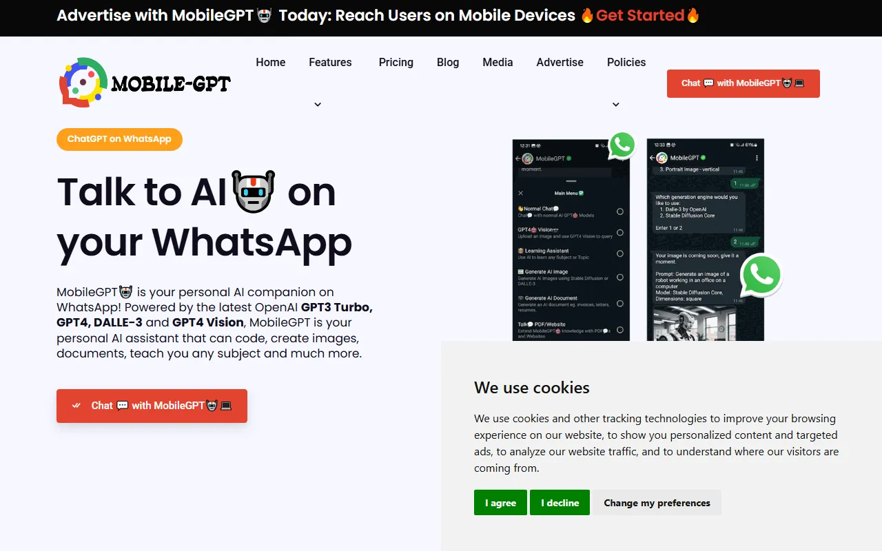 Mobile GPT screenshot