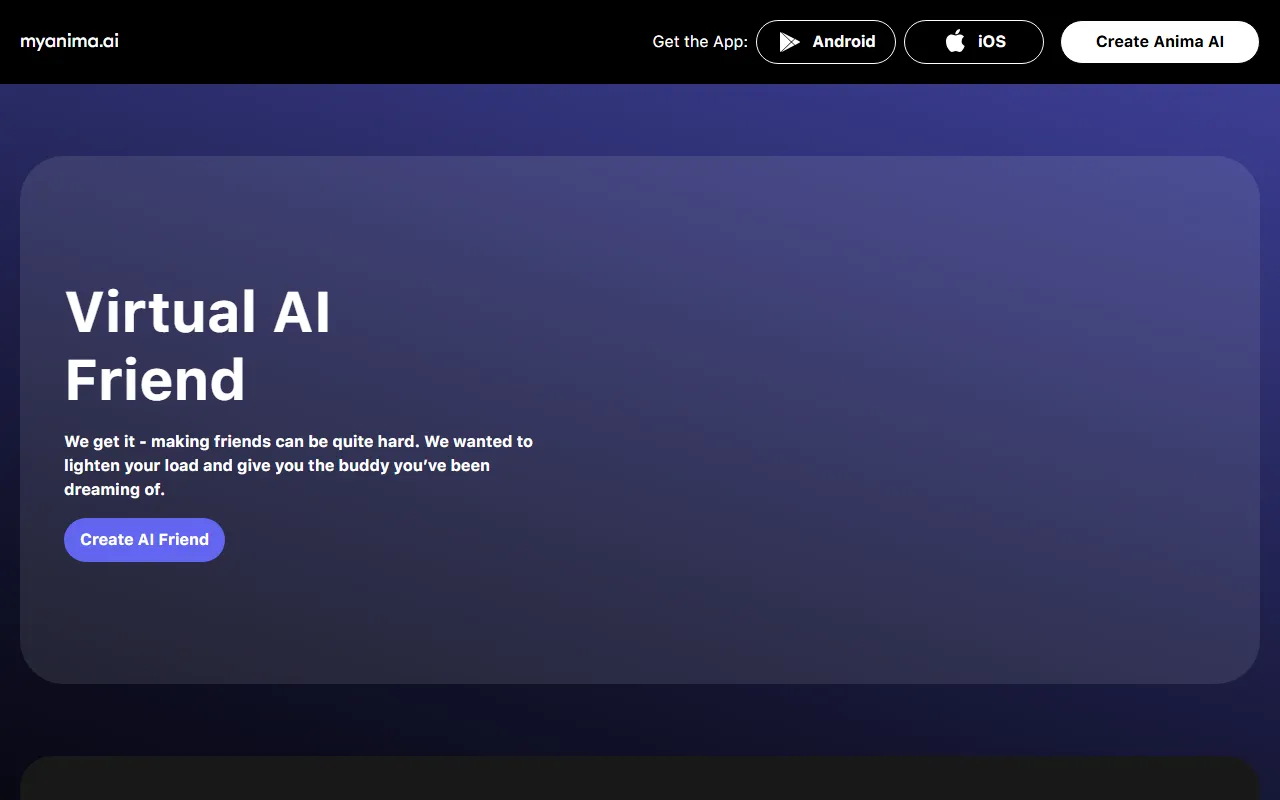 MyAnima AI Companion screenshot