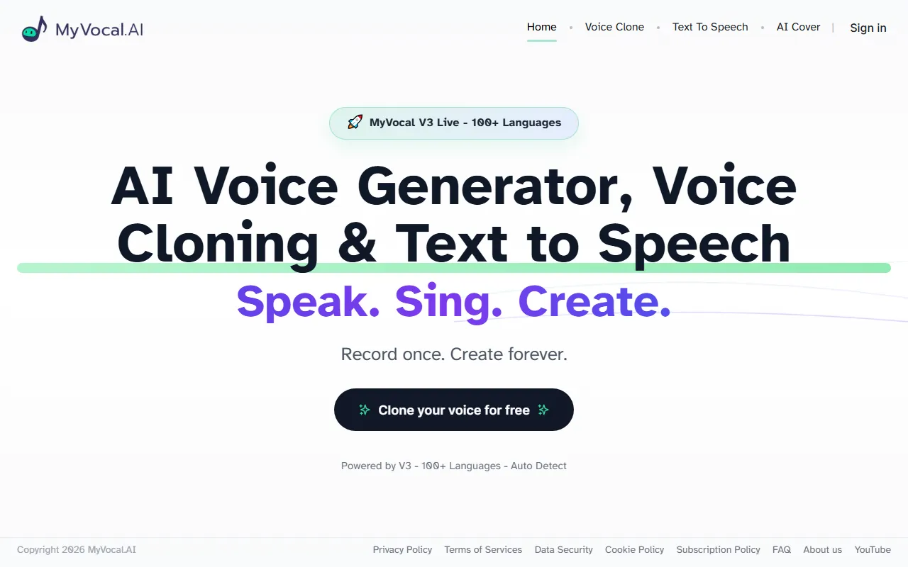 MyVocal.ai screenshot