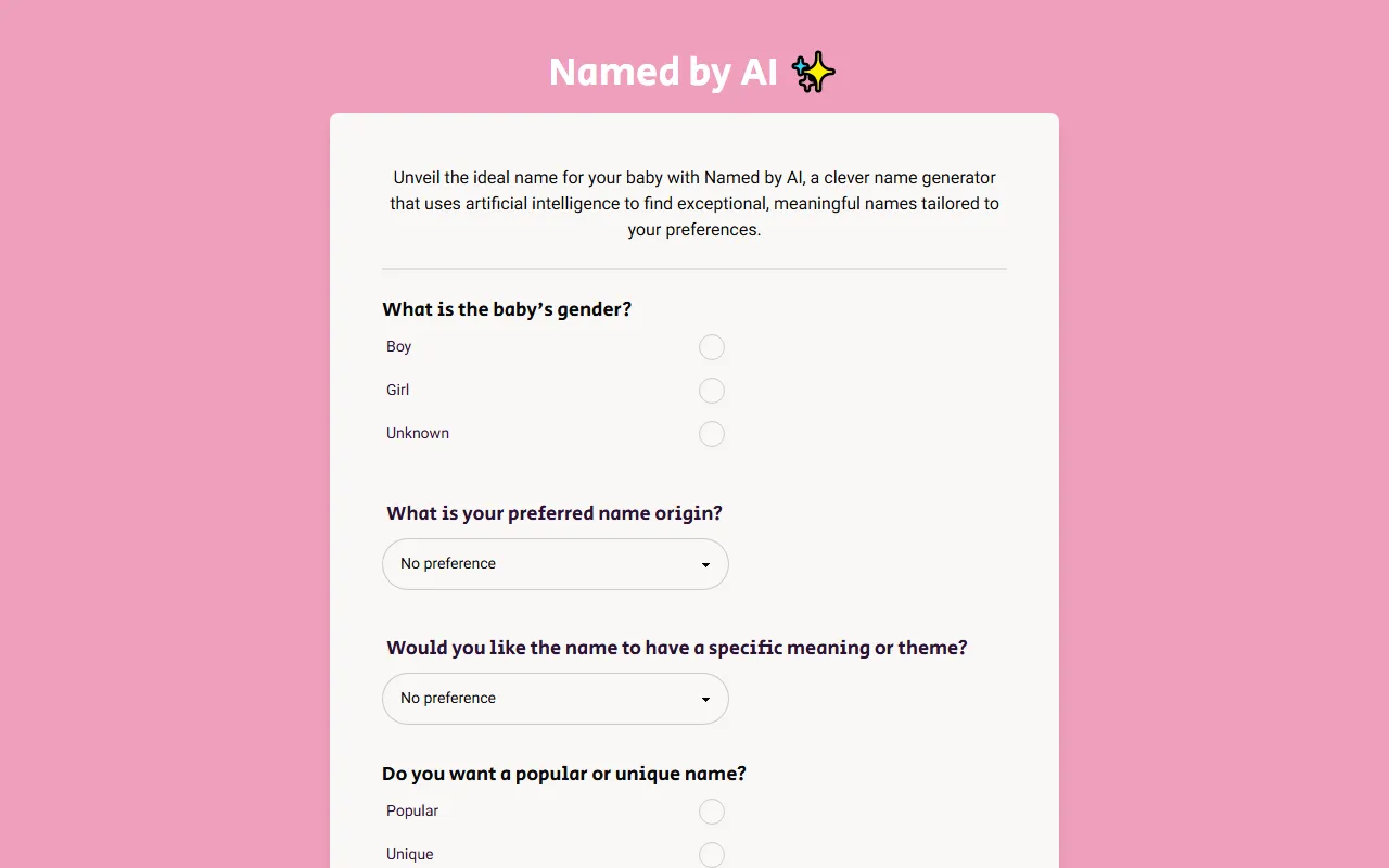 Named by AI screenshot