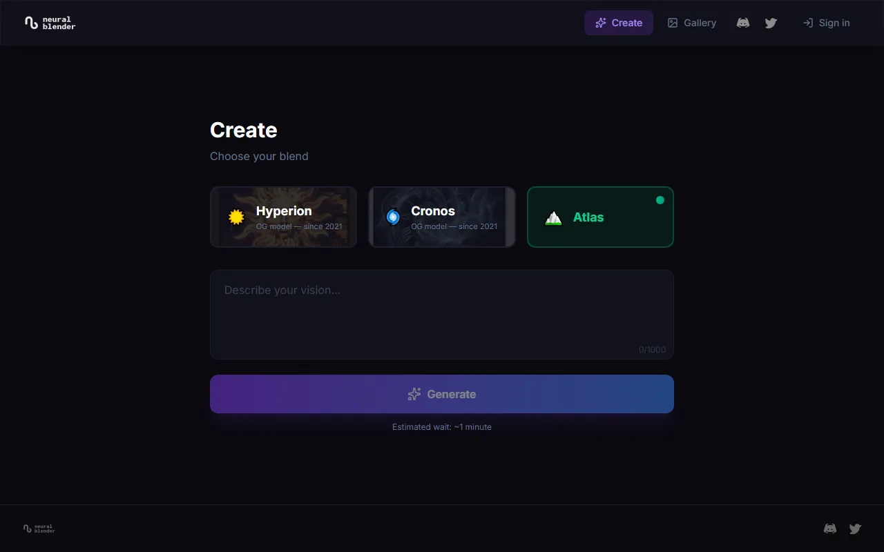 Neuralblender screenshot
