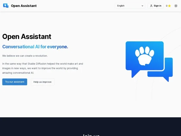 Open Assistant screenshot