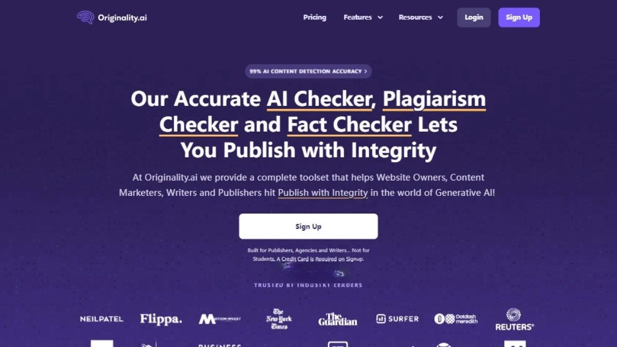 Originality.AI screenshot