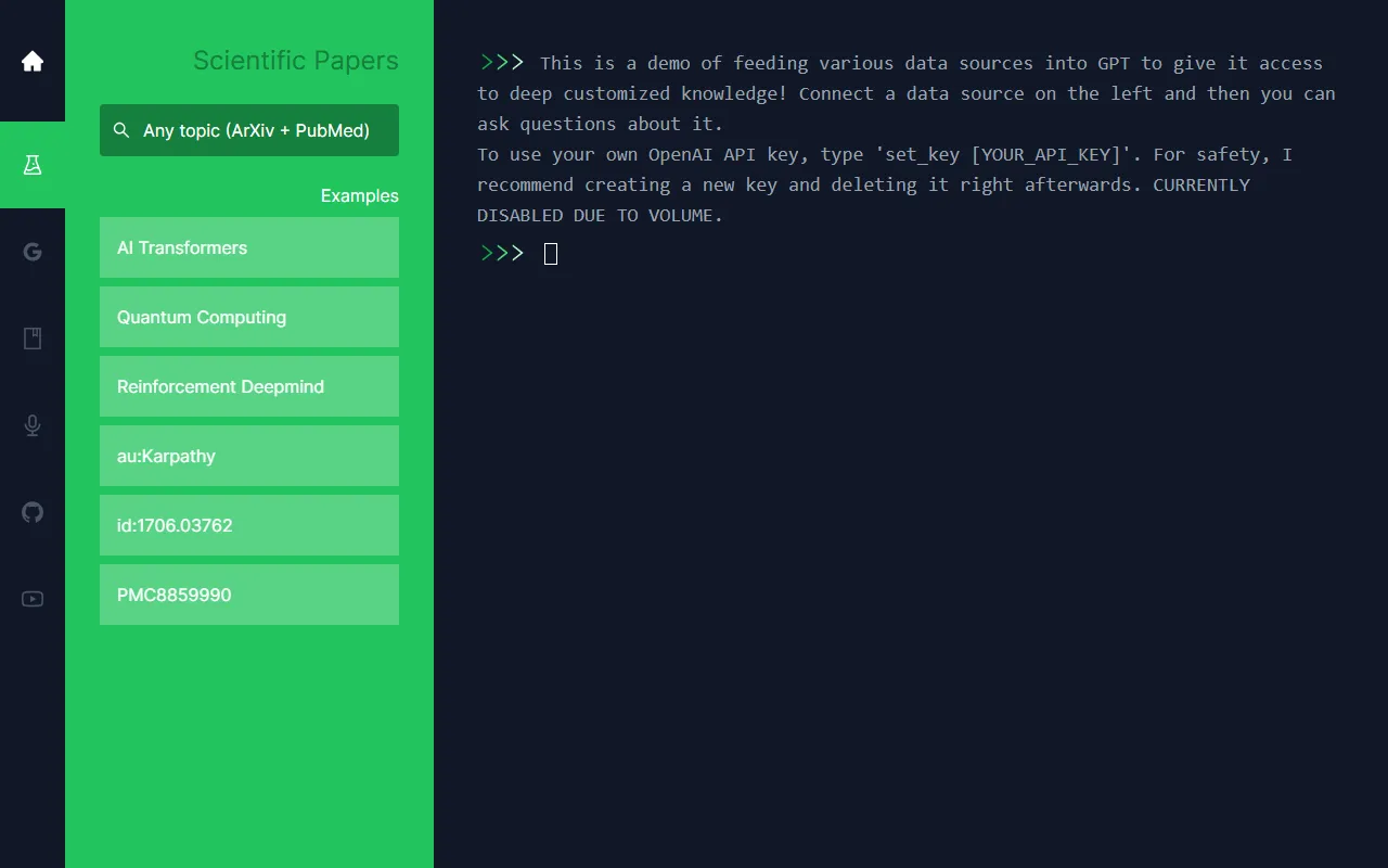 Papers GPT screenshot