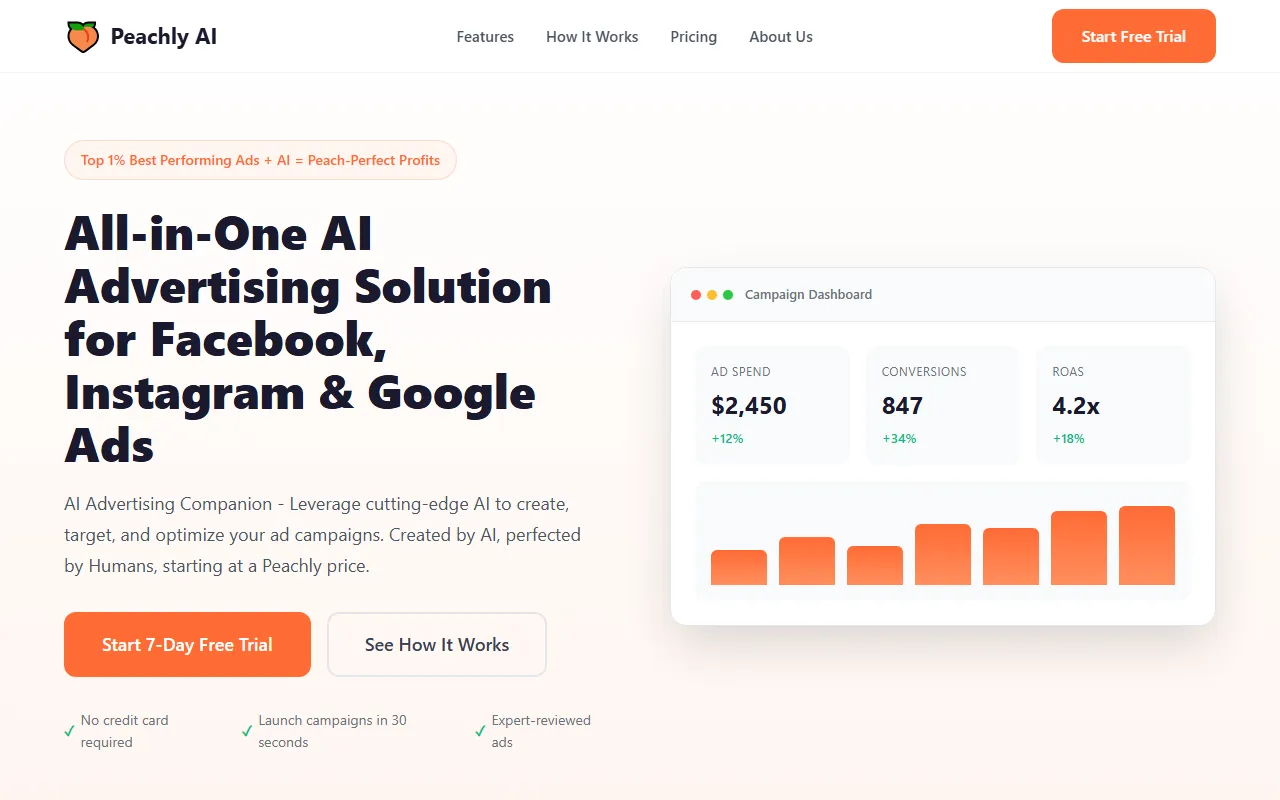 Peachly AI screenshot