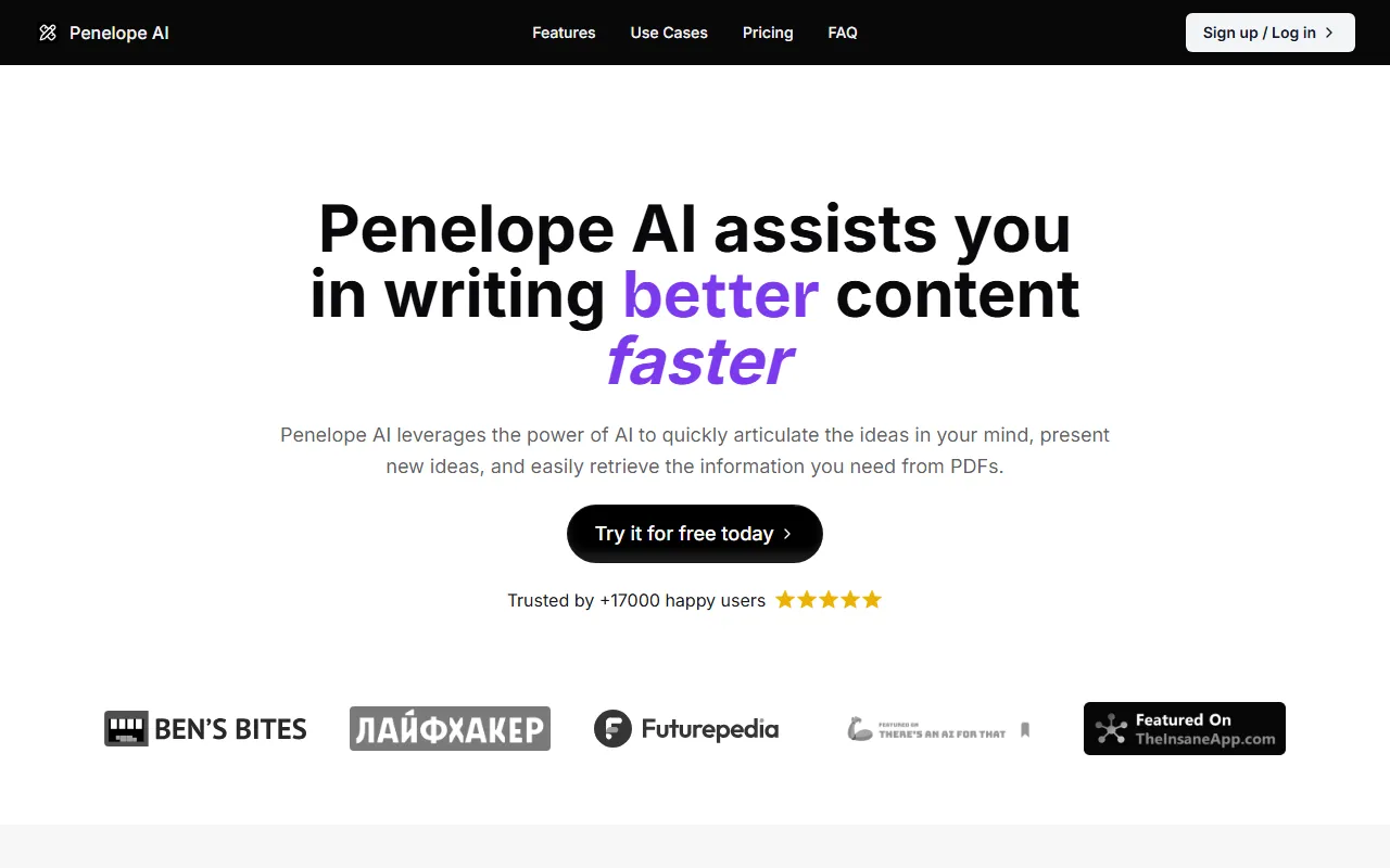 Penelope AI screenshot