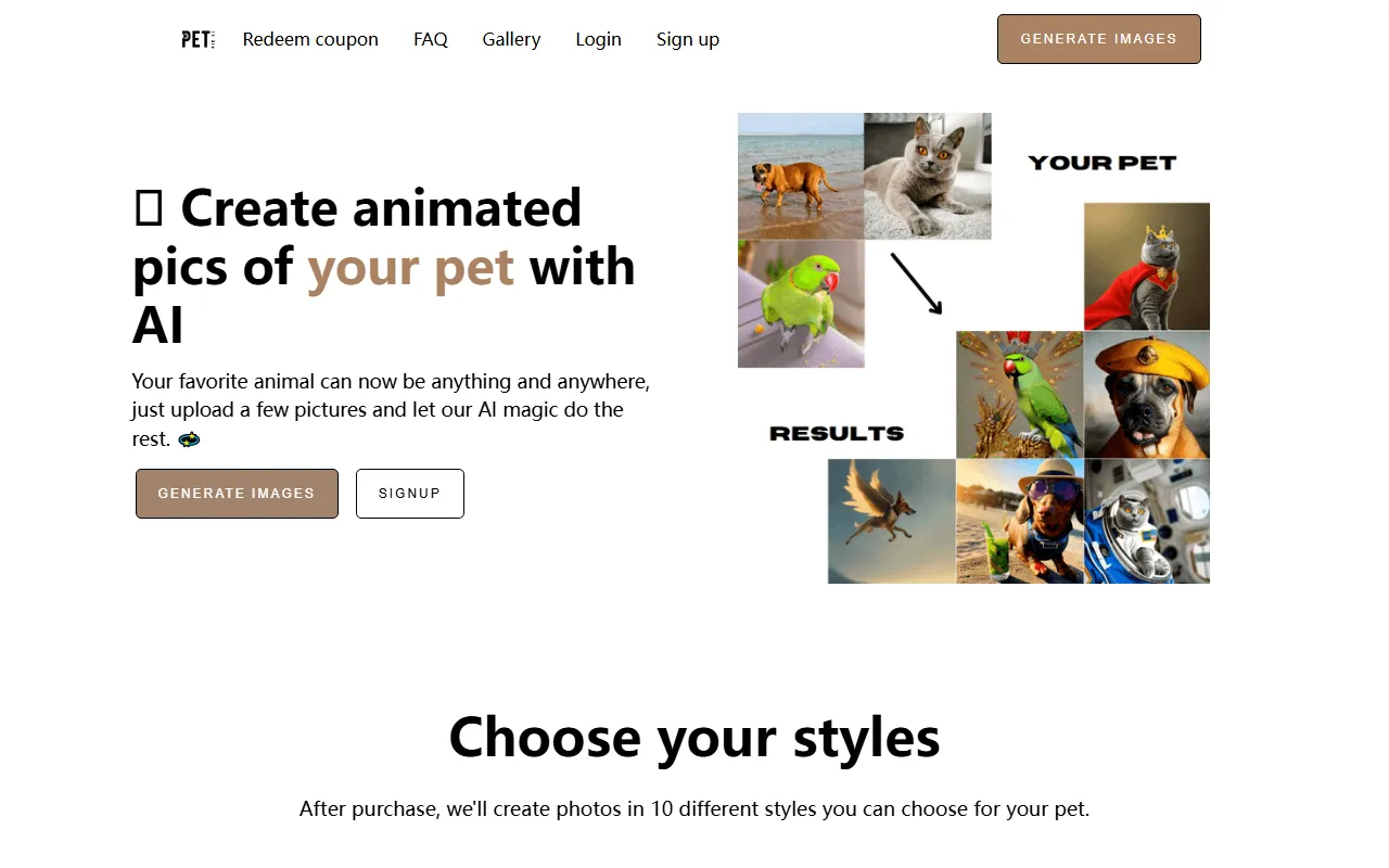 Petpic.ai screenshot