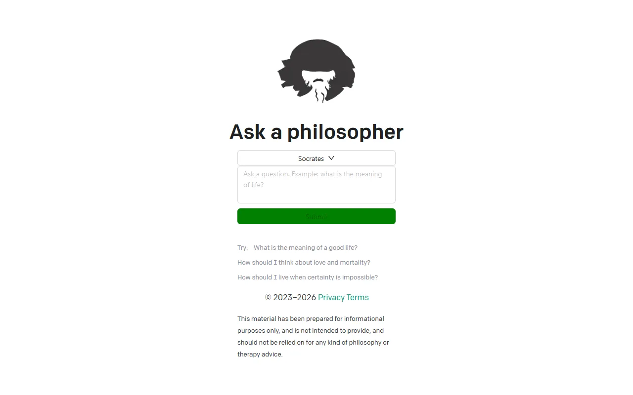 Philosophy screenshot