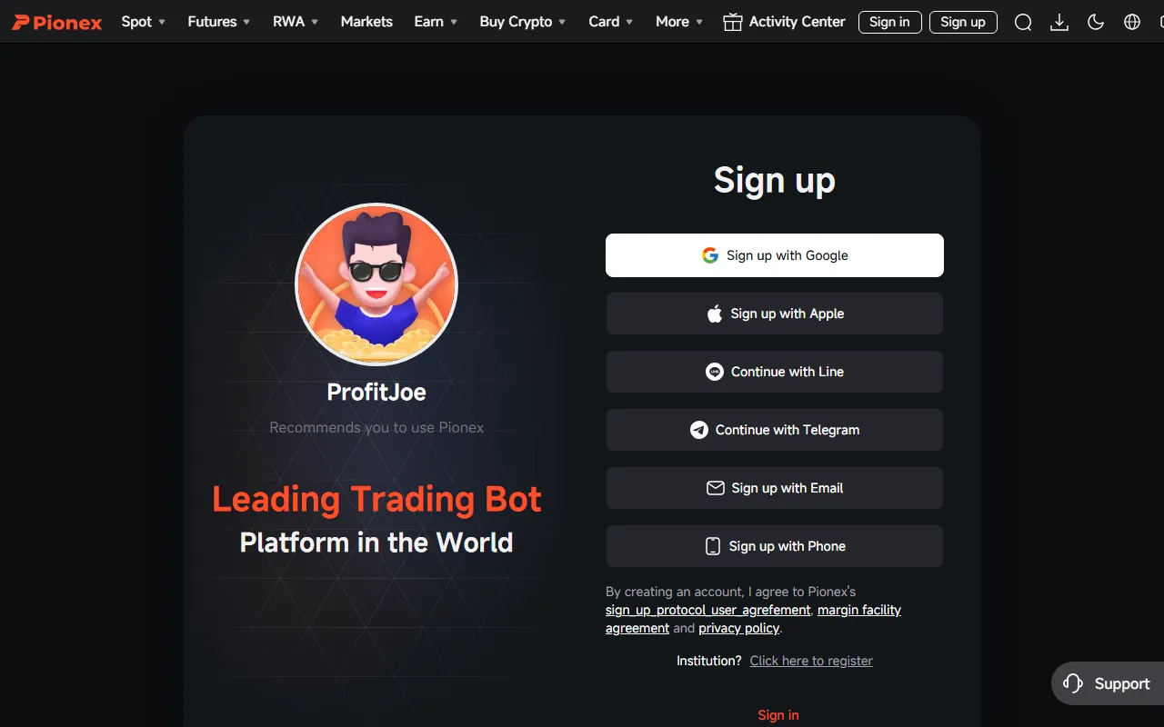 Pionex GPT screenshot