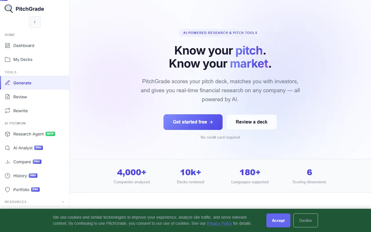 Pitchgrade screenshot