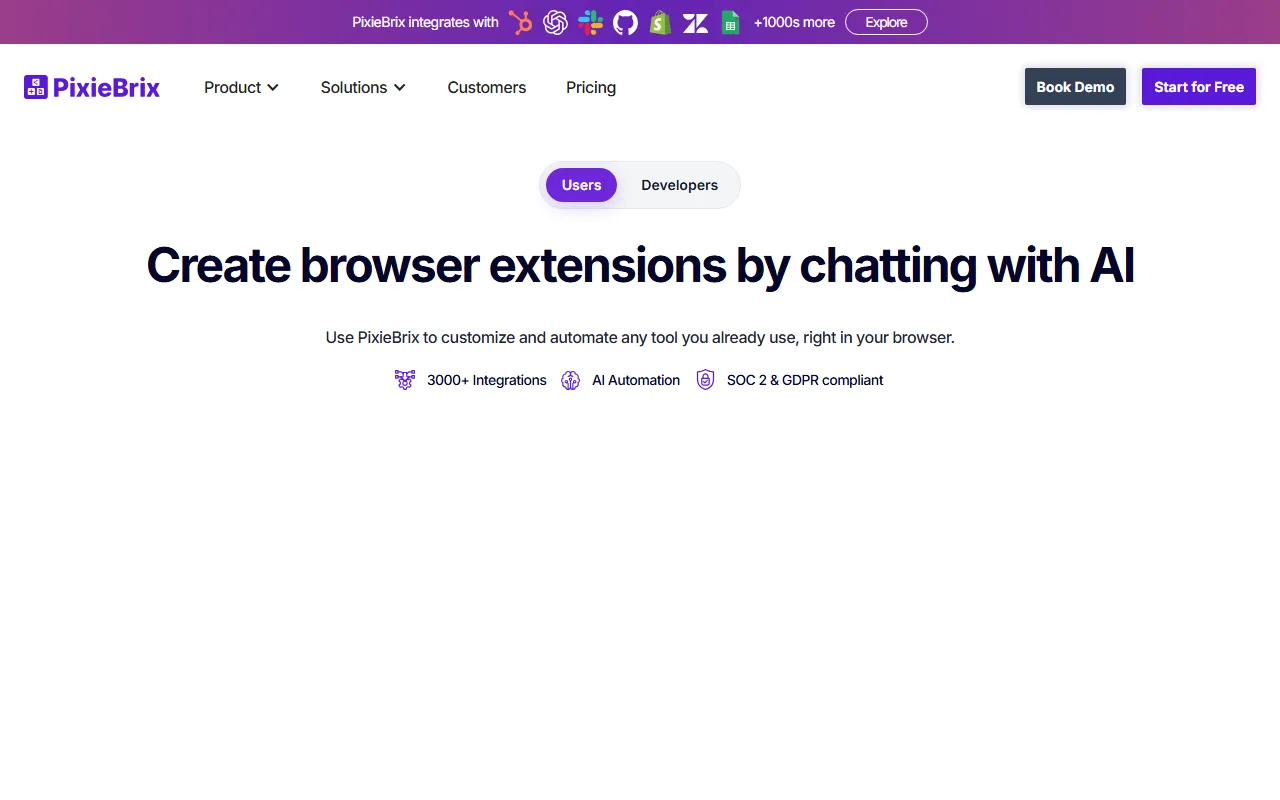 PixieBrix screenshot