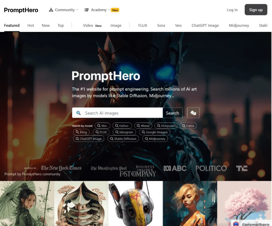 PromptHero screenshot