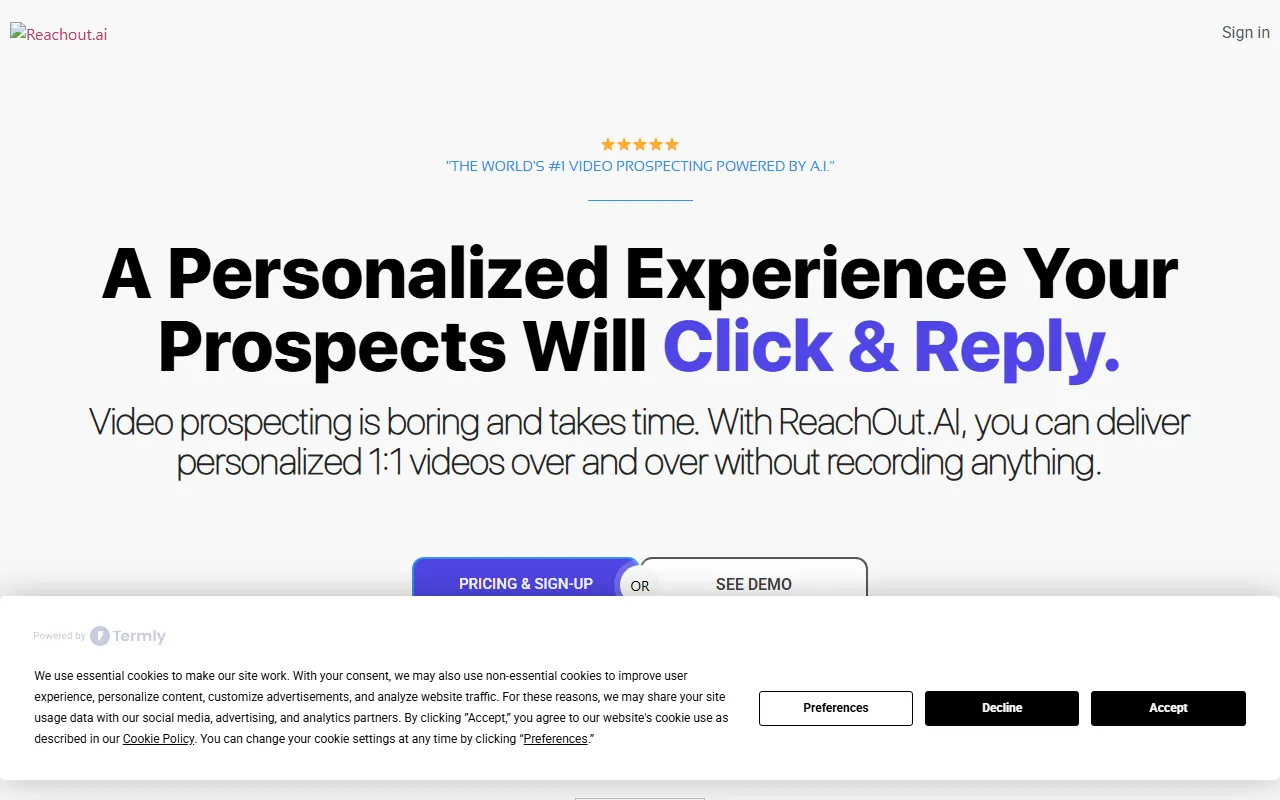 Reachout.ai screenshot