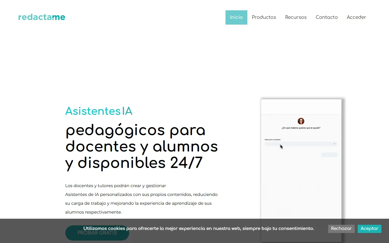 Redacta.me screenshot