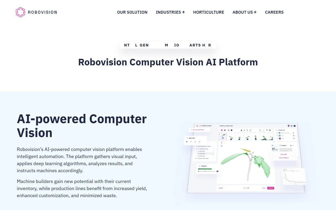 Robovision.ai screenshot