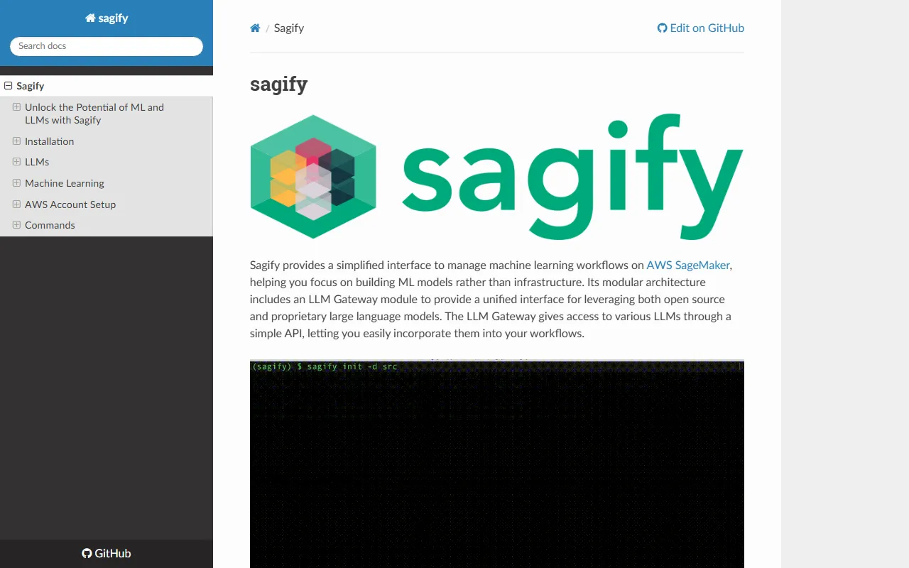 Sagify screenshot