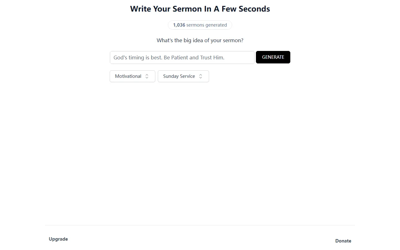 SermonGPT screenshot