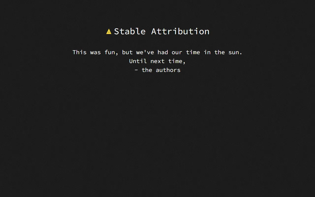 Stable Attribution screenshot