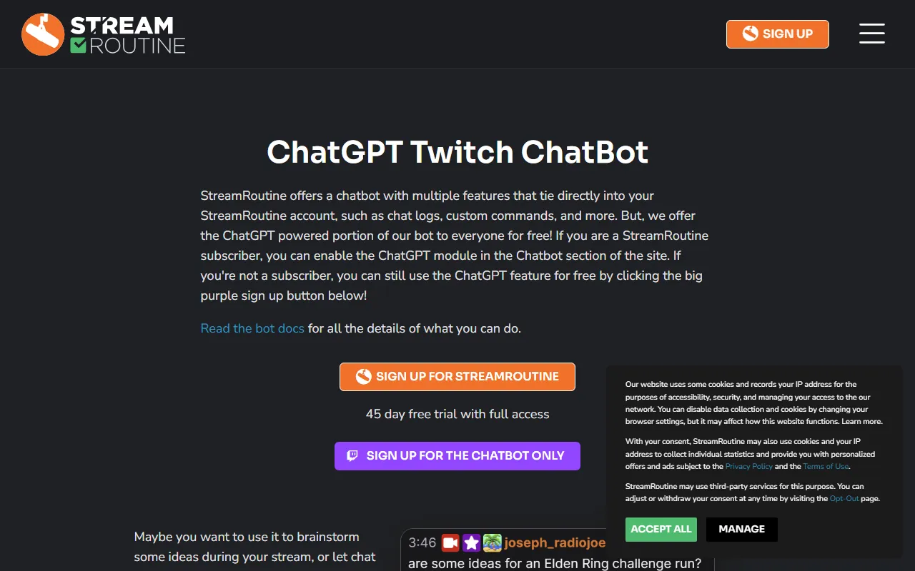 Stream Routine screenshot