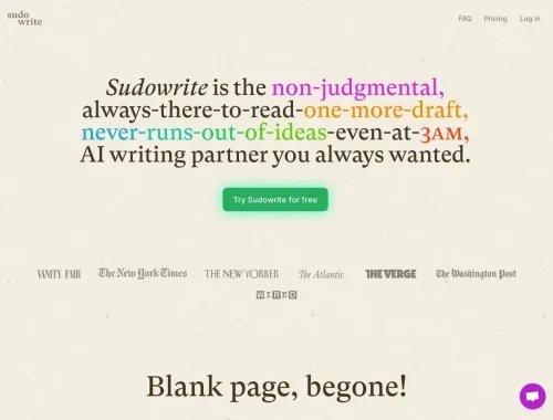 Sudowrite screenshot