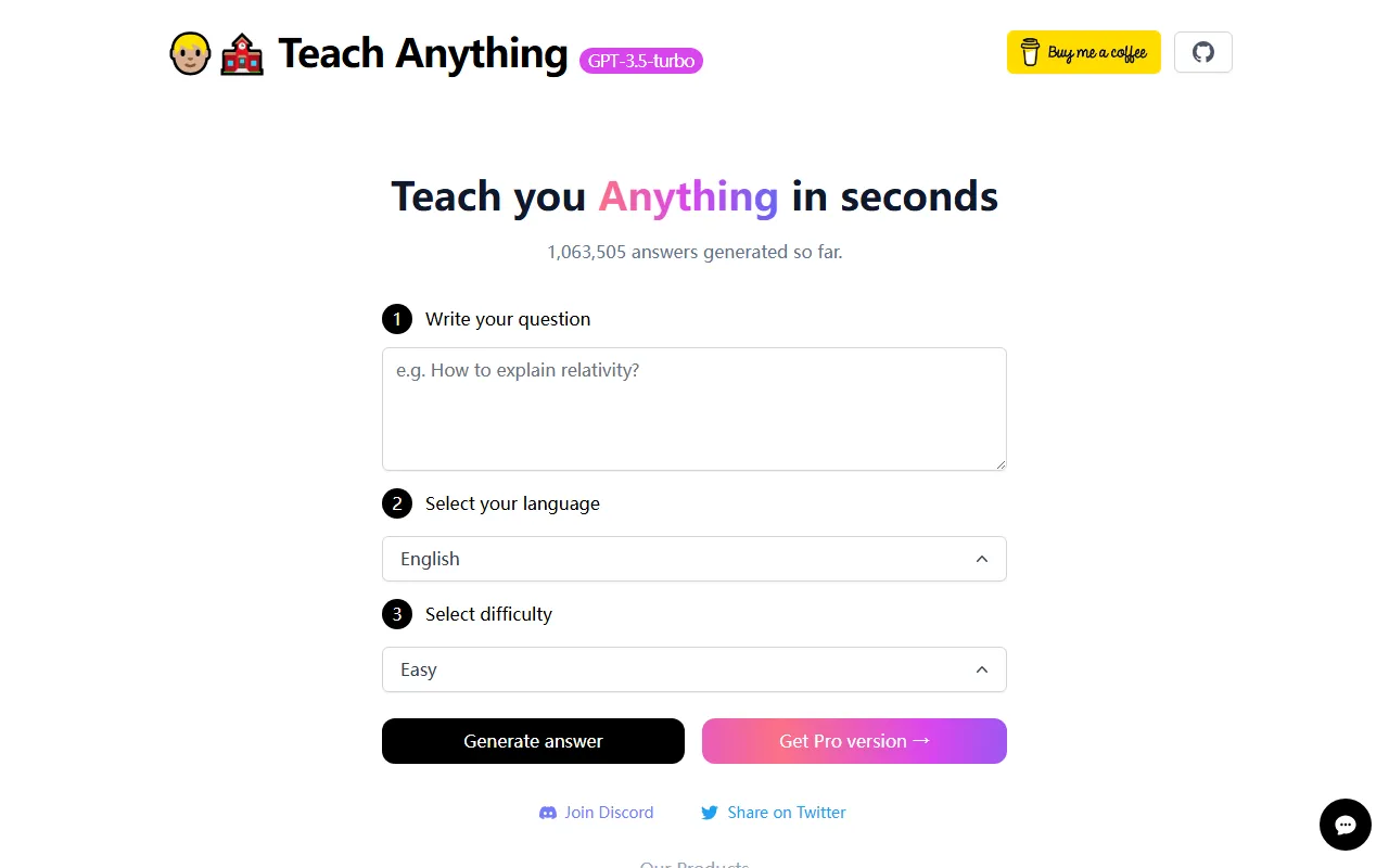 Teach Anything Sites screenshot