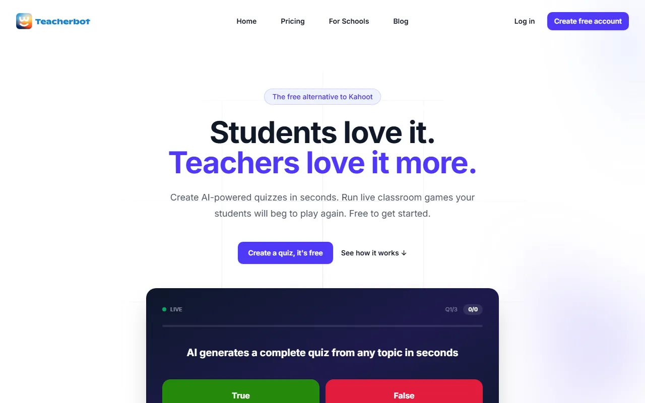 Teacherbot screenshot