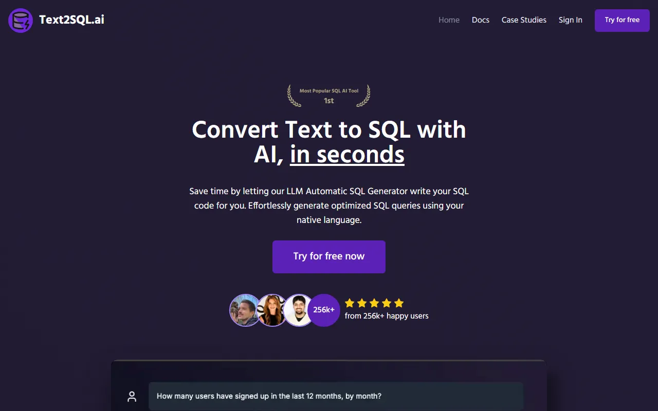 Text2SQL.AI screenshot