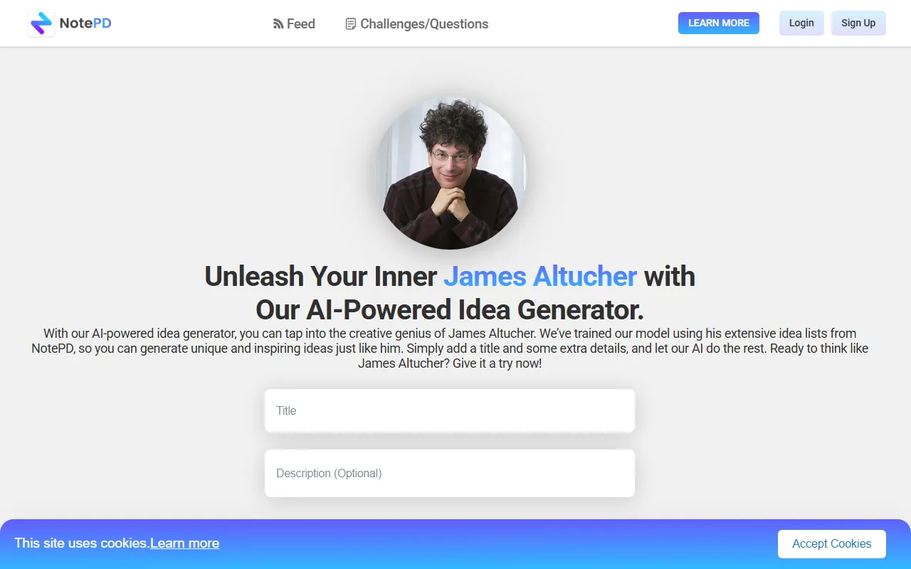 Think like James Altucher screenshot