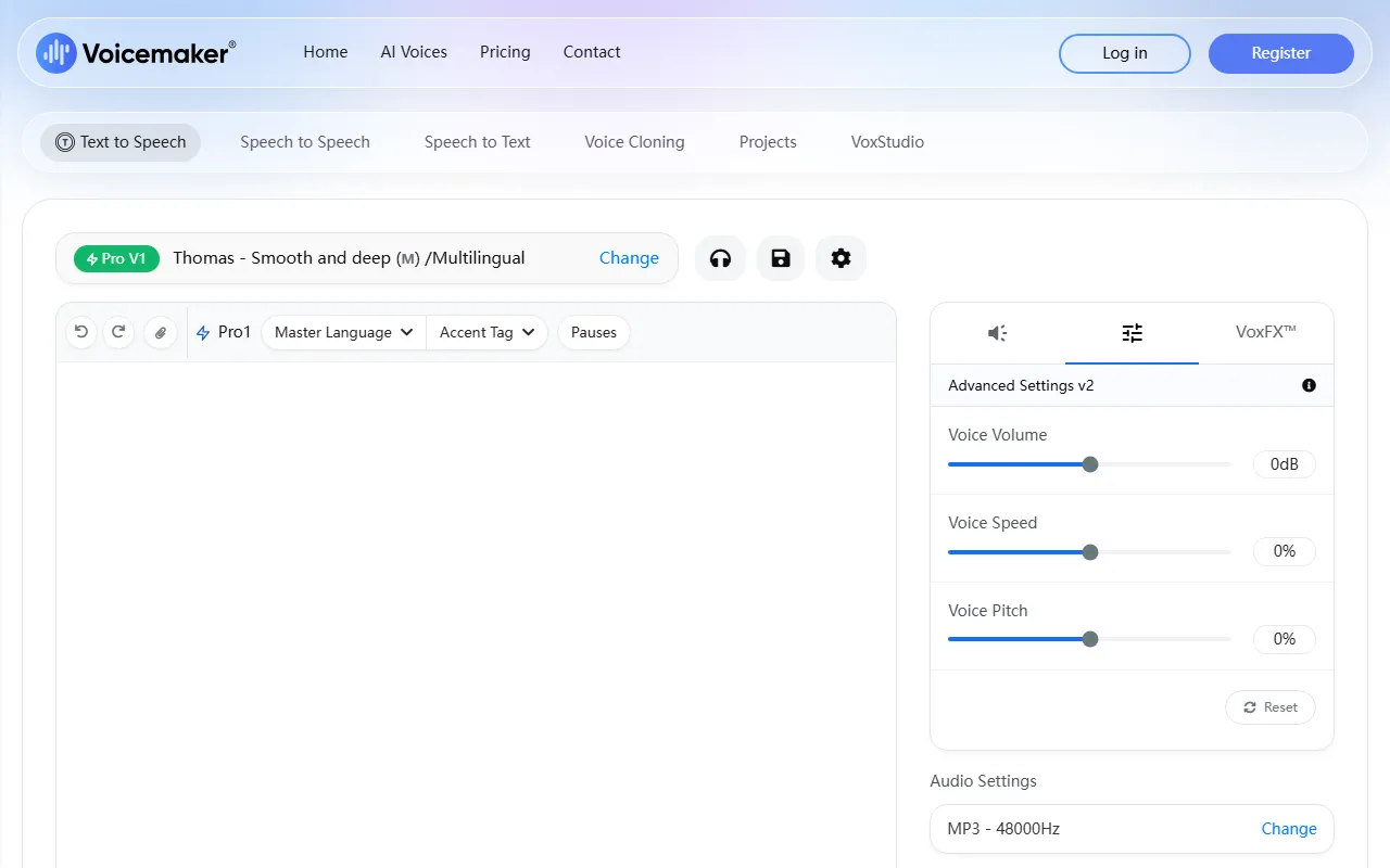 Voicemaker screenshot