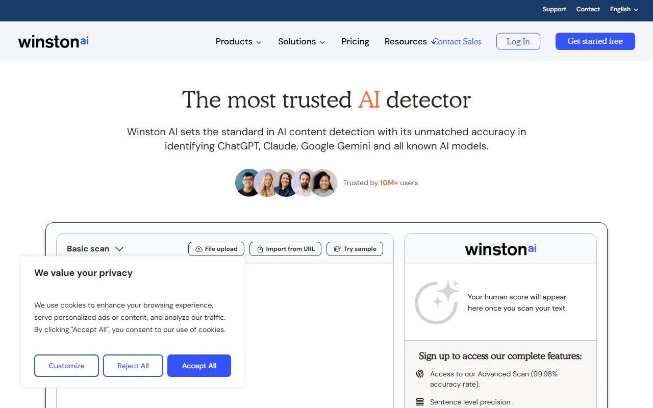 Winston AI screenshot